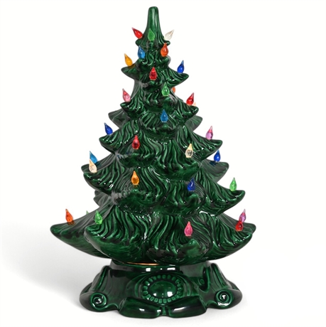 Vintage Lighted Ceramic Christmas Tree