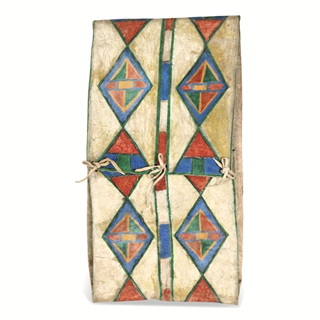 Parfleche Envelope, Crow or Plateau — Painted Rawhide, c. 1870–1890, 27.5"