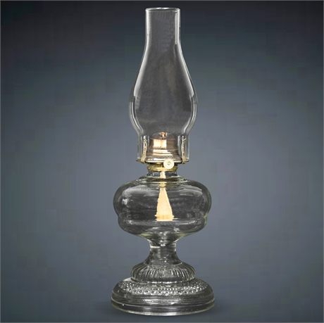 Antique 'White Flame' Oil Lamp