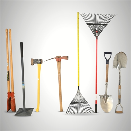 8-Pc Yard Tool Lot w/ Craftsman & Others