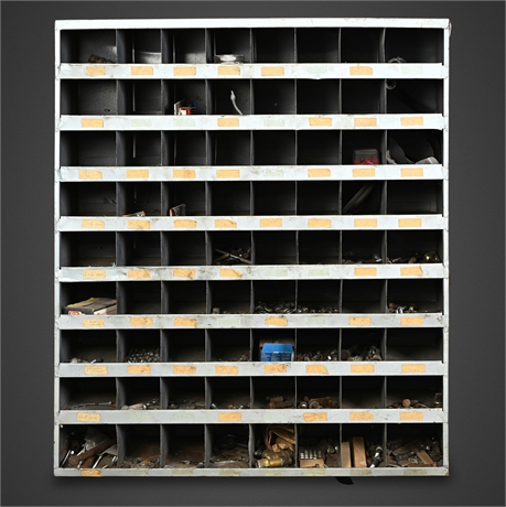 72-Compartment Steel Nut & Bolt Bin with Hardware