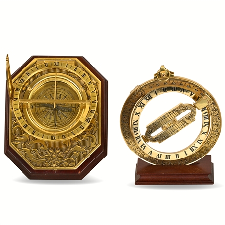 The Franklin Mint "Universal Equinoctial Ring Dial & Sun Dial"