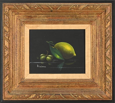 Mirriam 'Lime Still Life' Oil on Masonite