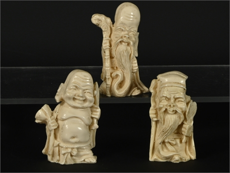 Carved Chinese Resin Figures