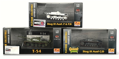 (3) Ground Armor Assembled Model Tanks