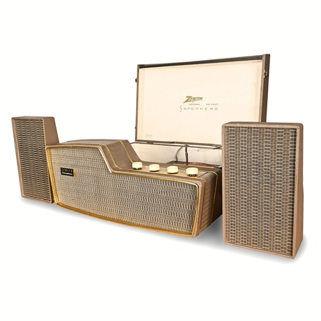 Zenith KPS-80L Stereophonic Portable Phonograph with Speakers