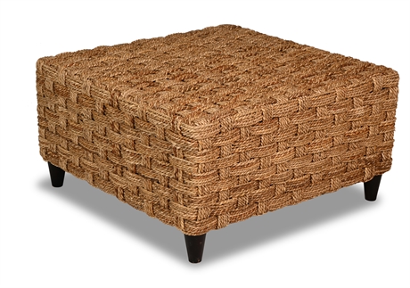 Twisted Seagrass Ottoman