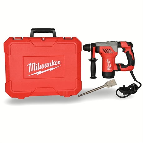 Milwaukee 1 1/8" SDS Plus Rotary Hammer with Bosch Chisel Blade