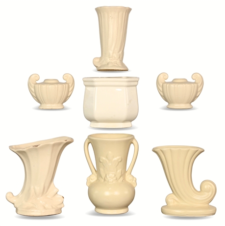 Mid-Century Ivory Pottery