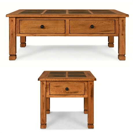 Sedona Slate Top Coffee & End Table Pair by Sunny Designs