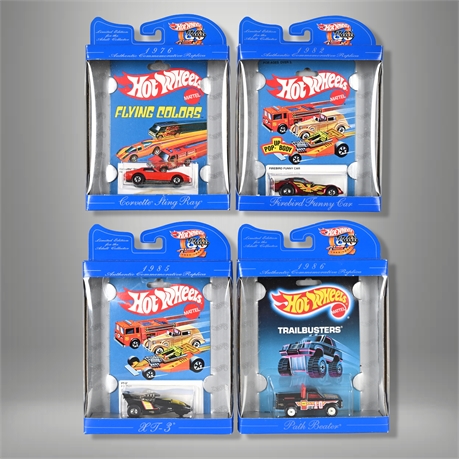 Hot Wheels 30th Anniv. Commemorative Replicas (4) — 1976–1986, Sealed