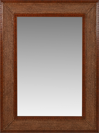 HUGE! 76" Leather Framed Maitland Smith Mirror