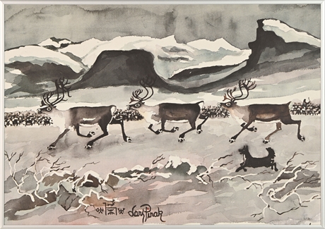 Reindeer on Hiking by Lars Pirak