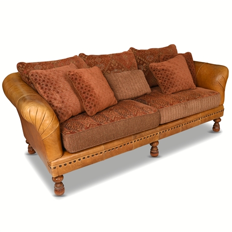Robb and Stucky Century Furniture Leather Sofa