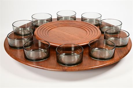 Digsmed Denmark 1964 Lazy Susan with 10 Glass Dishes