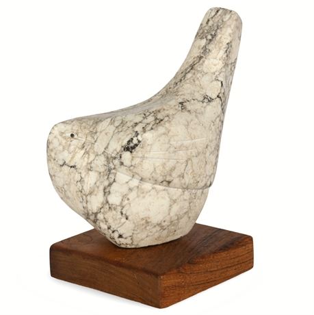 Marble Bird Sculpture Attributed to Arden Hosetosavit