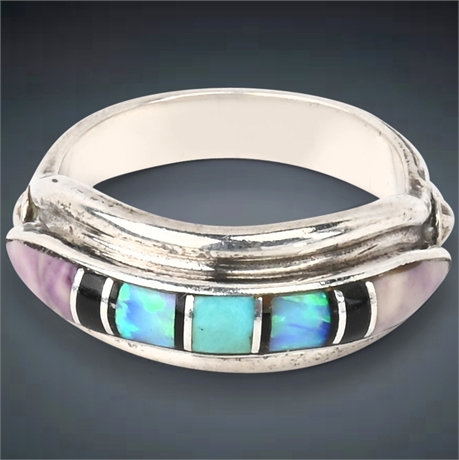 Albert Francisco Navajo Inlaid Ring