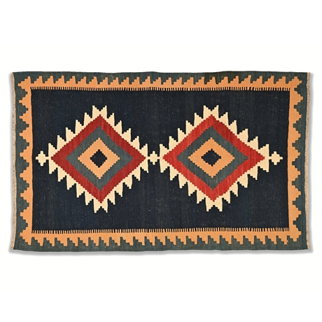 Reversible Flat Woven Kilim Rug – 60" x 38.5"
