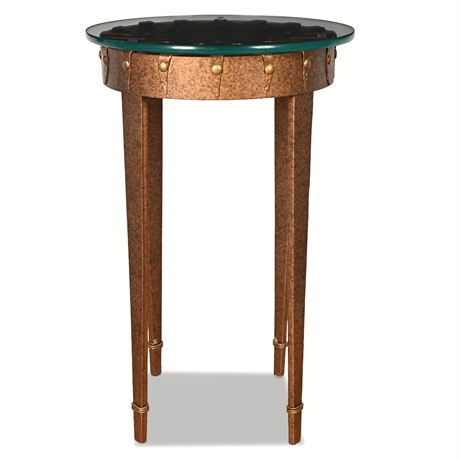 Arnold Christensen Hammered Iron Side Table