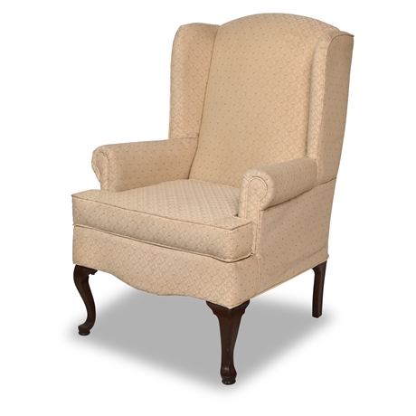 Vintage Upholstered Wingback Chair