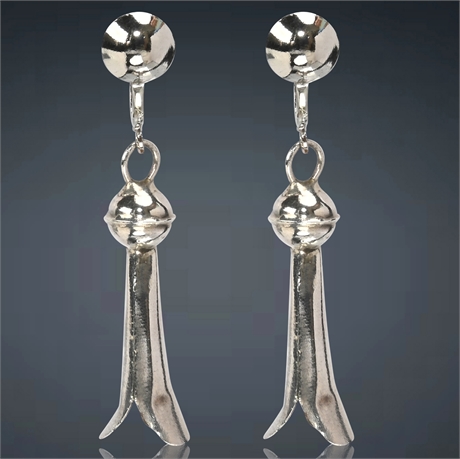 Navajo Sterling Silver Squash Blossom Earrings