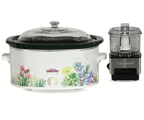 Rival Crock Pot & Cuisinart Food Chopper Bundle