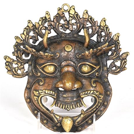 Bronze Tibetan Temple Mask