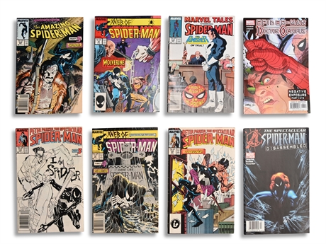 8 Vintage Spiderman Comics