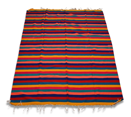 Wool 7.5' X 4.5' Serape Style Blanket