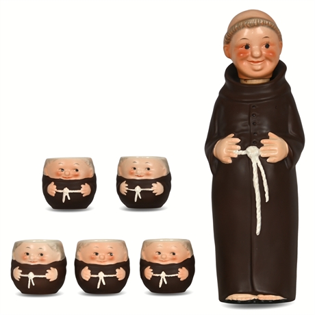 Goebel Friar Tuck Decanter & Cups
