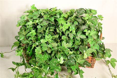 Basket with Faux Foliage
