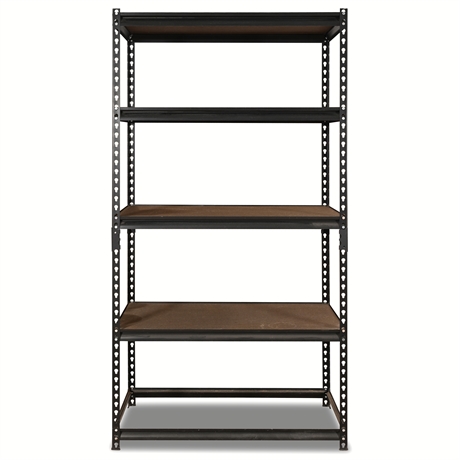 72" Medium-Duty Steel Utility Shelving, 5-Tier Frame