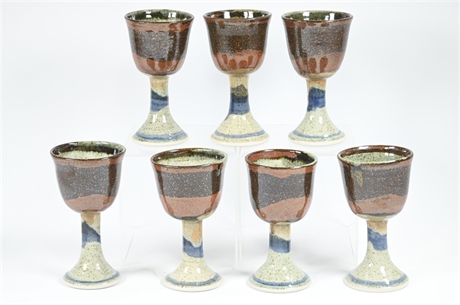 Stoneware Wine Goblets