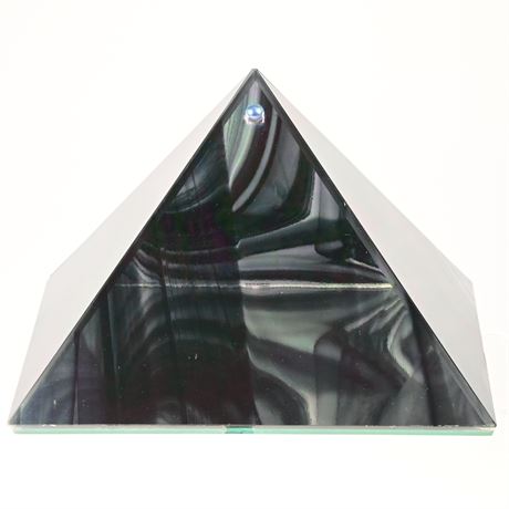Kheops International Art Glass Large Pyramid Box