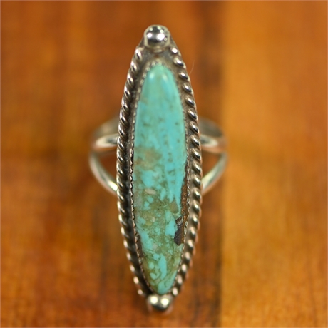Size 9.5 Sterling Silver & Turquoise Ring