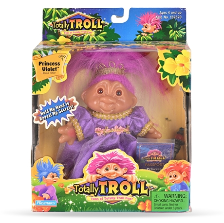 Playmates Totally Troll “Princess Violet” Doll Series 1 — NIB Vintage 1990s