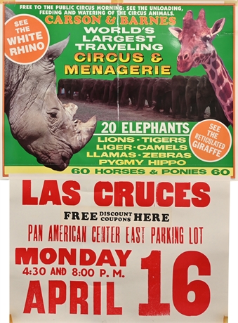 Carson & Barnes Circus & Menagerie Las Cruces Poster