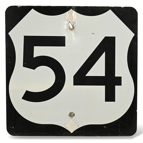 Retired Highway 54 Road Sign