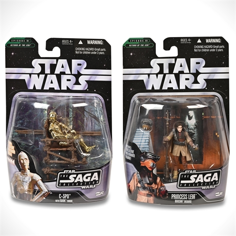 Star Wars: The Saga Collection - C-3PO & Princess Leia Action Figures