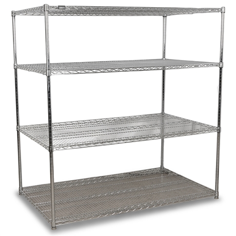 Frontgate Stainless Steel Adjustable 4-Shelf Unit