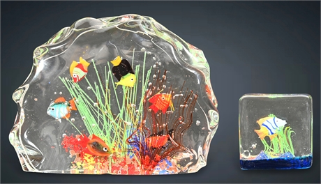 Murano 'Aquarium' Paperweights