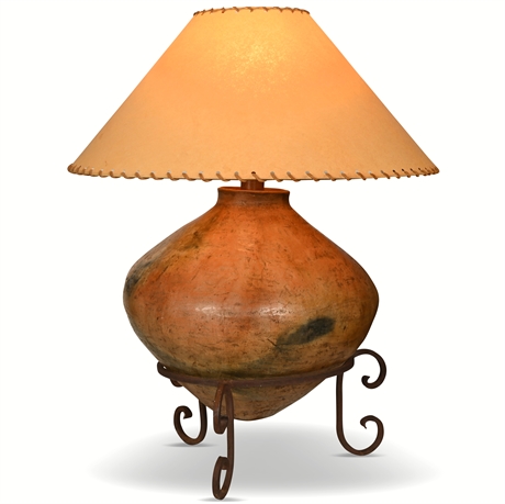 29" Tarahumara Style Lamp