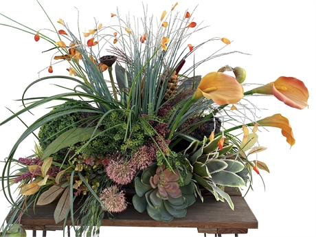 Large Faux Floral & Succulent Arrangement