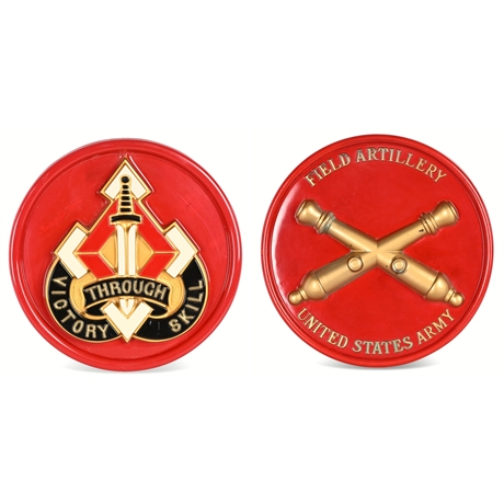 15" Pair of U.S. Army Military Plaques – Field Artillery & Ordnance