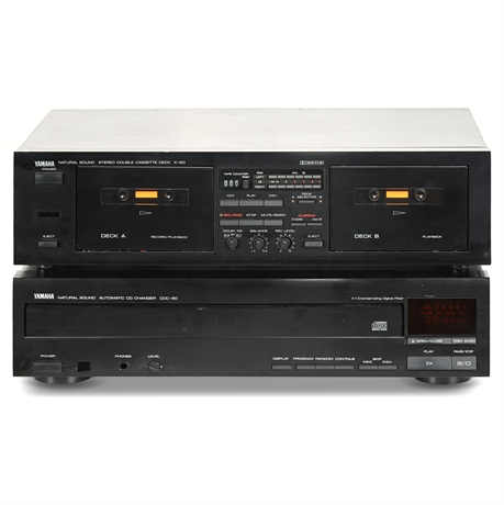 Yamaha Automatic CD Changer & Yamaha Stereo Double Cassette Deck