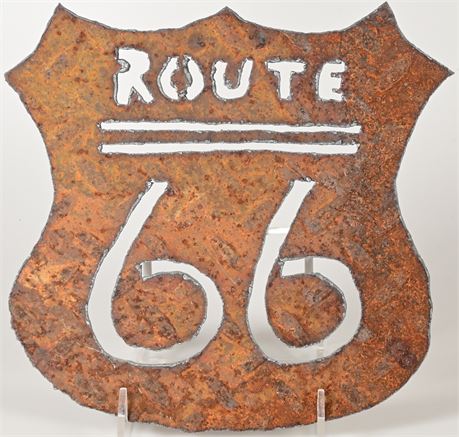 Metal Route 66 Wall Art