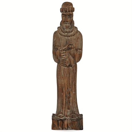 Hand Carved Wood 'St. Francis' Statue