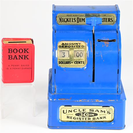 Antique Uncle Sam's Register Bank & Book Bank