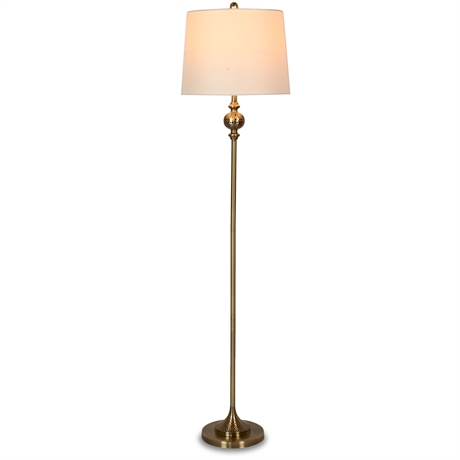 Contemporary 62" Polished Brass Floor Lamp