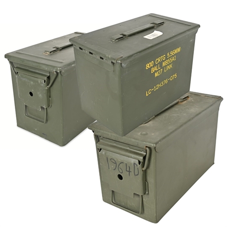 Set of 3 Military Ammo Cans – PA108 S.C.F. Steel